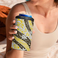 Rearea Tahiti Tiare Monstera 4 in 1 Can Cooler Tumbler Polynesian Pattern Curve Style - Polynesian Pride