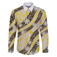 Rearea Tahiti Tiare Monstera Family Matching Off Shoulder Maxi Dress and Hawaiian Shirt Polynesian Pattern Curve Style - Polynesian Pride