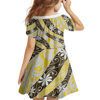 Rearea Tahiti Tiare Monstera Family Matching Off Shoulder Short Dress and Hawaiian Shirt Polynesian Pattern Curve Style - Polynesian Pride