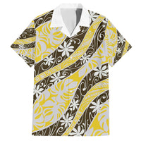 Rearea Tahiti Tiare Monstera Family Matching Off Shoulder Short Dress and Hawaiian Shirt Polynesian Pattern Curve Style - Polynesian Pride