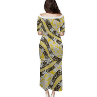 Rearea Tahiti Tiare Monstera Family Matching Puletasi and Hawaiian Shirt Polynesian Pattern Curve Style LT01 - Polynesian Pride