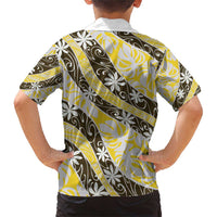 Rearea Tahiti Tiare Monstera Family Matching Short Sleeve Bodycon Dress and Hawaiian Shirt Polynesian Pattern Curve Style LT01 - Polynesian Pride