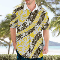 Rearea Tahiti Tiare Monstera Hawaiian Shirt Polynesian Pattern Curve Style - Polynesian Pride