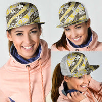 Rearea Tahiti Tiare Monstera Mesh Trucker Cap Polynesian Pattern Curve Style LT01 - Polynesian Pride