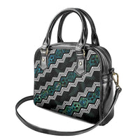 Taniko Aotearoa Mix Paua Shell Shoulder Handbag Niho Taniwha Turquoise Glitter LT01 - Polynesian Pride