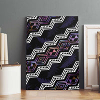 Personalised Taniko Aotearoa Mix Paua Shell Canvas Wall Art Niho Taniwha Lilac Glitter