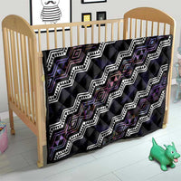 Personalised Taniko Aotearoa Mix Paua Shell Quilt Niho Taniwha Lilac Glitter LT01 - Polynesian Pride