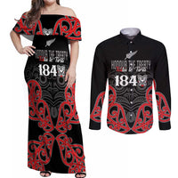 Toitu Te Tiriti 1840 Aotearoa Couples Matching Off Shoulder Maxi Dress and Long Sleeve Button Shirt Stand Together Stand Stronger