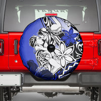 Polynesian Valentine Spare Tire Cover Couple Floral Unique Blue Version LT01 - Polynesian Pride