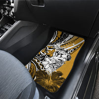Polynesian Valentine Car Mats Couple Floral Unique Gold Version LT01 - Polynesian Pride