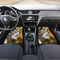 Polynesian Valentine Car Mats Couple Floral Unique Gold Version LT01 - Polynesian Pride