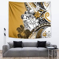 Polynesian Valentine Tapestry Couple Floral Unique Gold Version LT01 - Polynesian Pride