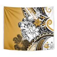 Polynesian Valentine Tapestry Couple Floral Unique Gold Version LT01 - Polynesian Pride