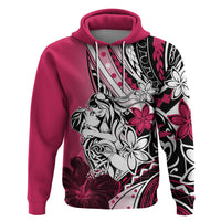 Polynesian Valentine Zip Hoodie Couple Floral Unique Pink Version LT01 Pullover Hoodie Pink - Polynesian Pride