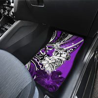 Polynesian Valentine Car Mats Couple Floral Unique Purple Version LT01 - Polynesian Pride