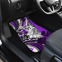 Polynesian Valentine Car Mats Couple Floral Unique Purple Version LT01 - Polynesian Pride