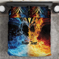 Personalised Polynesian Heart In Fire And Water Bedding Set Romantic Elements