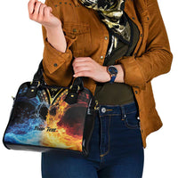 Personalised Polynesian Heart In Fire And Water Shoulder Handbag Romantic Elements