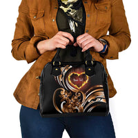 Personalised Polynesian Fiery Heart Shoulder Handbag Passionate Love