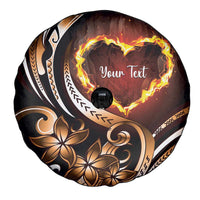Personalised Polynesian Fiery Heart Spare Tire Cover Passionate Love