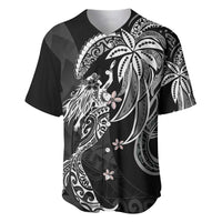 Polynesian Mermaid Plumeria Tribal Tattoo Baseball Jersey LT01 Black - Polynesian Pride
