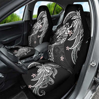 Polynesian Mermaid Plumeria Tribal Tattoo Car Seat Cover