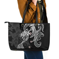 Polynesian Mermaid Plumeria Tribal Tattoo Leather Tote Bag LT01 - Polynesian Pride