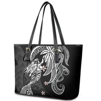 Polynesian Mermaid Plumeria Tribal Tattoo Leather Tote Bag LT01 - Polynesian Pride