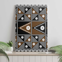 Fiji Brown Masi Pattern Canvas Wall Art Fijian Tapa