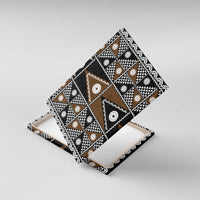 Fiji Brown Masi Pattern Canvas Wall Art Fijian Tapa