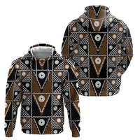 Fiji Brown Masi Pattern Hoodie Fijian Tapa LT01 - Polynesian Pride