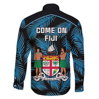 fiji-rugby-family-matching-off-shoulder-long-sleeve-dress-and-hawaiian-shirt-flying-fijians-blue-palm-tree-version