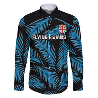 fiji-rugby-family-matching-tank-maxi-dress-and-hawaiian-shirt-flying-fijians-blue-palm-tree-version