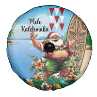 Hawaii Christmas Santa Claus Spare Tire Cover Mele Kalikimaka Tropical Beach
