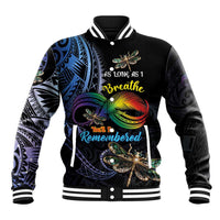 Personalised Polynesian Memorial Baseball Jacket As Long As I Breathe You'll Be Remembered LT01 Unisex Colorful - Polynesian Pride