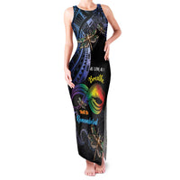 Personalised Polynesian Memorial Family Matching Tank Maxi Dress and Hawaiian Shirt As Long As I Breathe You'll Be Remembered