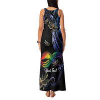 Personalised Polynesian Memorial Family Matching Tank Maxi Dress and Hawaiian Shirt As Long As I Breathe You'll Be Remembered