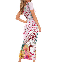 Pasifika Festival Short Sleeve Bodycon Dress Tribal Pattern Tropical Style LT01 - Polynesian Pride
