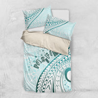 Pasifika Festival Bedding Set Tribal Pattern Teal Version