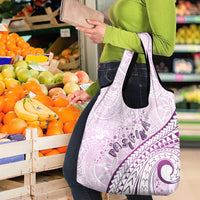 Pasifika Festival Grocery Bag Tribal Pattern Lilac Version
