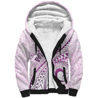 Pasifika Festival Sherpa Hoodie Tribal Pattern Lilac Version LT01 Unisex Purple - Polynesian Pride