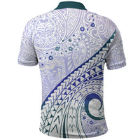 Pasifika Festival Polo Shirt Tribal Pattern Violet Version LT01 - Polynesian Pride