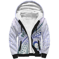 Pasifika Festival Sherpa Hoodie Tribal Pattern Violet Version LT01 Unisex Purple - Polynesian Pride