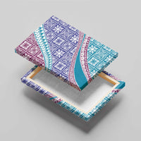 Hawaiian Quilt Pattern Canvas Wall Art Purple Blue Color Mixed LT01 - Polynesian Pride