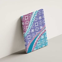 Hawaiian Quilt Pattern Canvas Wall Art Purple Blue Color Mixed LT01 - Polynesian Pride