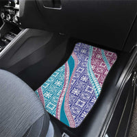 Hawaiian Quilt Pattern Car Mats Purple Blue Color Mixed - Polynesian Pride