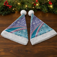 Hawaiian Quilt Pattern Christmas Santa Hat Purple Blue Color Mixed LT01 - Polynesian Pride