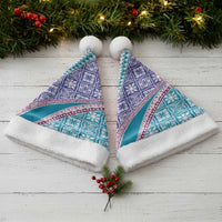 Hawaiian Quilt Pattern Christmas Santa Hat Purple Blue Color Mixed LT01 - Polynesian Pride