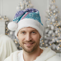 Hawaiian Quilt Pattern Christmas Santa Hat Purple Blue Color Mixed LT01 - Polynesian Pride