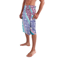 Hawaiian Quilt Pattern Lavalava Purple Blue Color Mixed - Polynesian Pride
